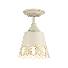 Golden 0883-SF AI - Wry Lighting Eloise 1-light Semi-Flush Mount in Antique Ivory